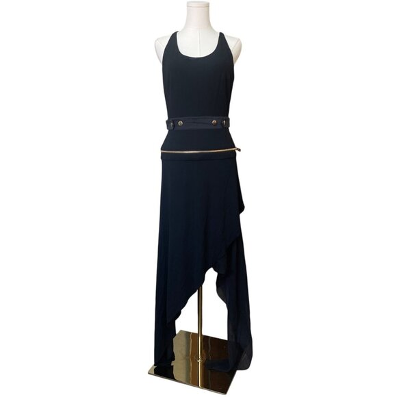Alexandre Vauthier Dresses & Skirts - Alexandre Vauthier Black Dress 40 Asymmetric Gold Buckle Avant Garde Statement